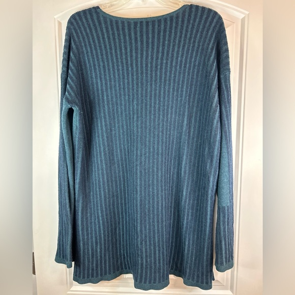 Smartwool Shadow Pine Colorblock Sweater Twilight Blue Heather Women’s Size XL - Picture 2 of 13